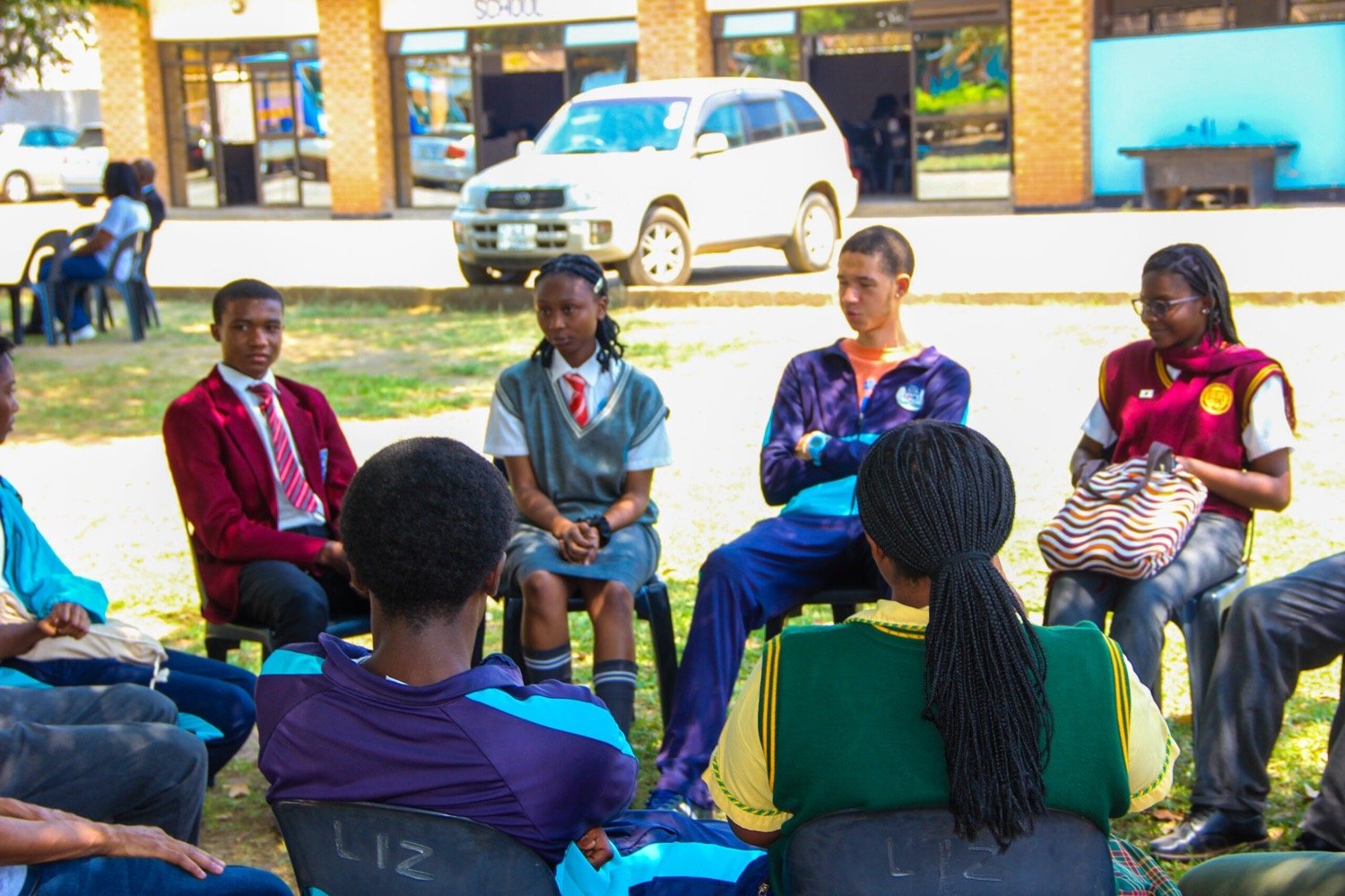Crested Crane Academy pupils taking part in campus activities